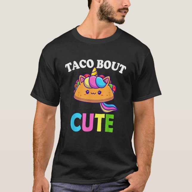 Camiseta Funny Taco Lover TACO BOUT CUTE Girl Boy Kids Todd (Frente)