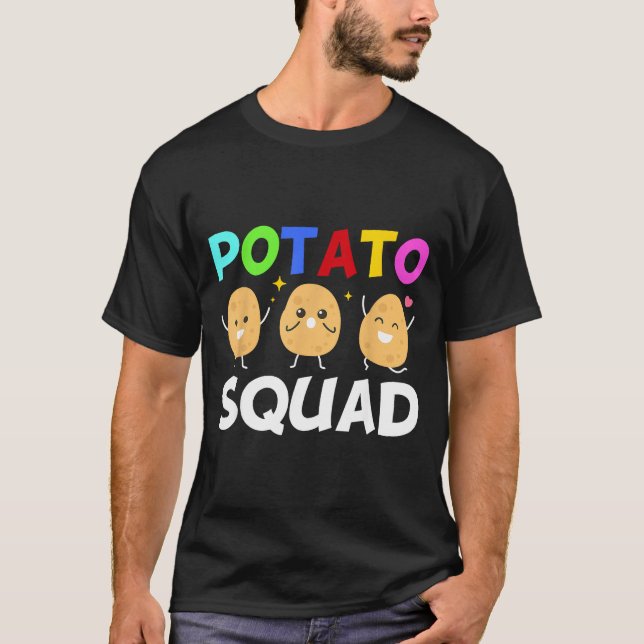 Camiseta Funny Tato Squad Vegetable Chip Eater French Fries (Frente)