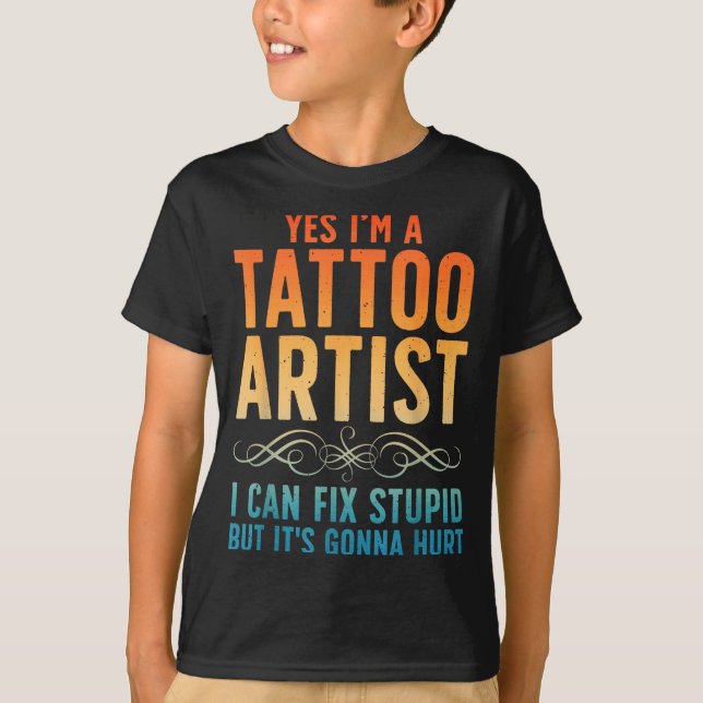 Camiseta Funny Tattoo Artist Art For Men Women Tattooer Tat (Frente)