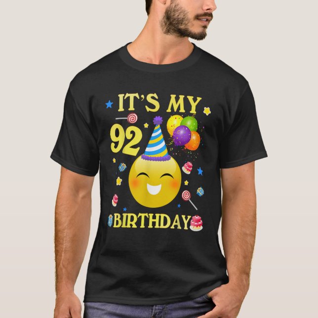 Camiseta Funny Tee It s My 92nd Birthday Gift 92 Years Old  (Frente)