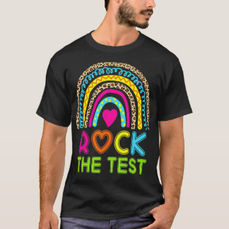 Camiseta Funny Test Day Rock the Test Rainbow  Testing Day 