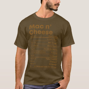Camiseta Funny Thanksgiving Christmas Mac and Cheese Nutrit
