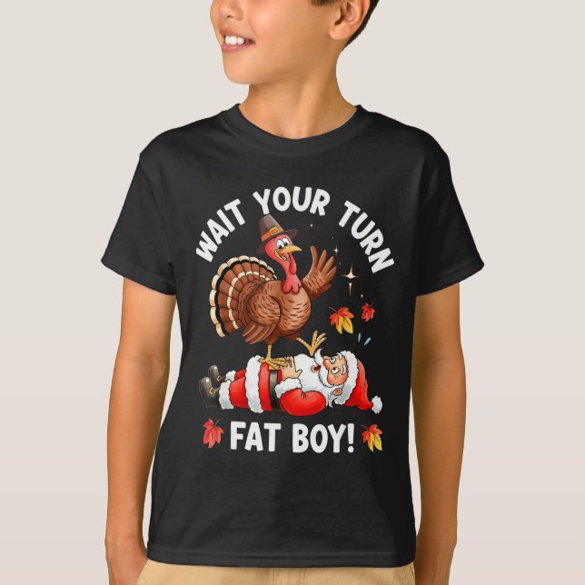 Camiseta Funny Thanksgiving Christmas Turkey Vs Santa For M (Frente)