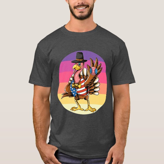 Camiseta Funny Thanksgiving Day Turkey (Frente)