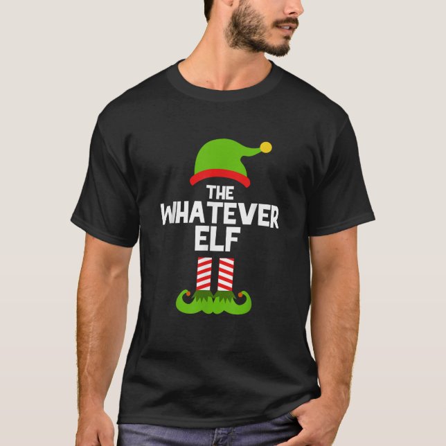 Camiseta Funny The Whatever Elf Christmas Family Party Paja (Frente)