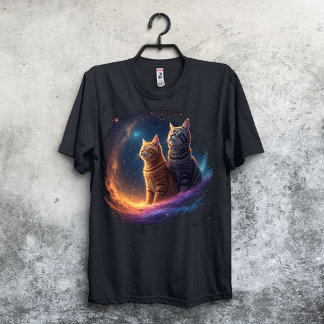 Camiseta Funny Titanic Cats in Space Galaxy Movie Parody 
