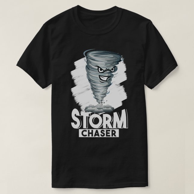 Camiseta Funny Tornado Design Storm Chaser (Frente do Design)