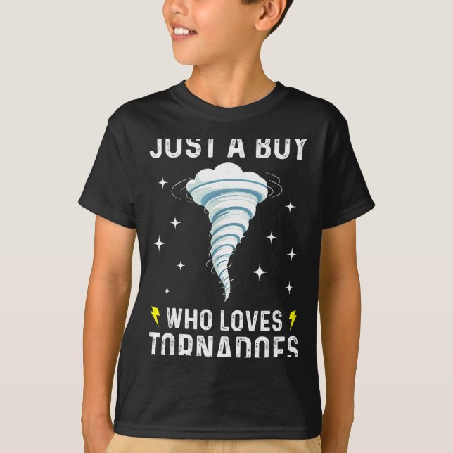 Camiseta Funny Tornado Gift For Boys Kids Hurricane Weather (Frente)