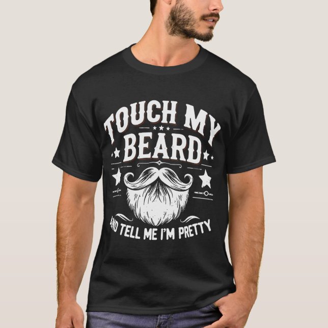 Camiseta Funny Touch My Beard (Frente)