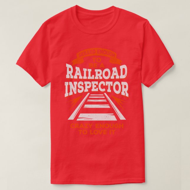Camiseta Funny Track Railroad Inspector Gift  (Frente do Design)