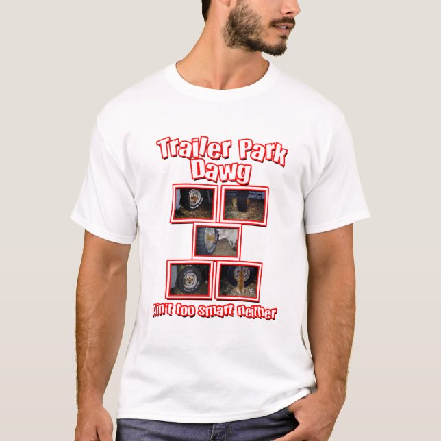 Camiseta Funny Trailer Park Dawg Red (Frente)