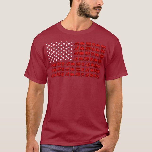 Camiseta Funny Train Lover Gift Legal American Flag Model (Frente)