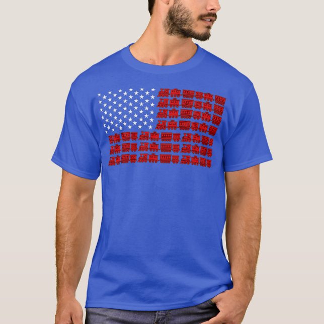 Camiseta Funny Train Lover Gift Legal American Flag Model (Frente)
