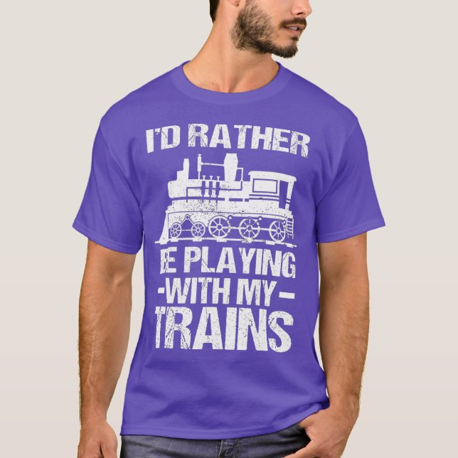 Camiseta Funny Train Railway Locomotive Steam Model (Frente)