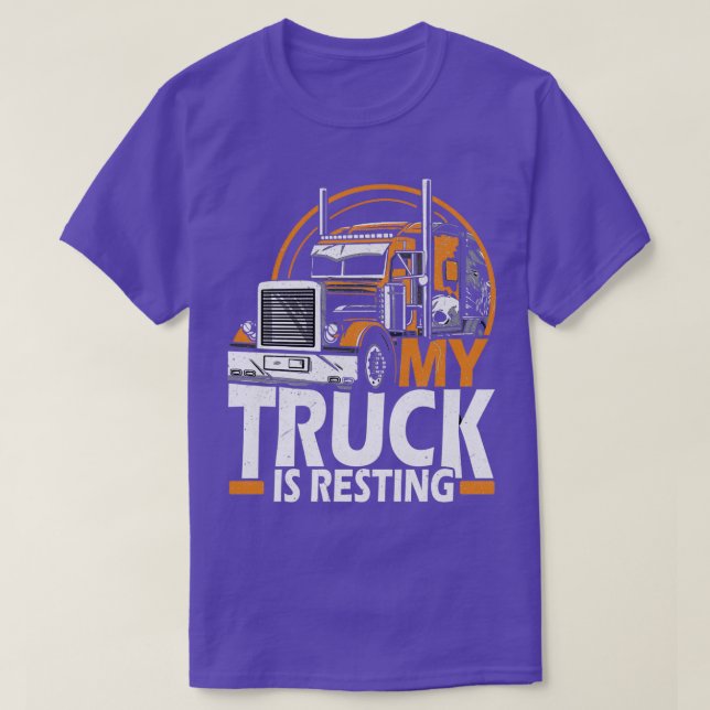 Camiseta Funny Trucker Saying Truck Motor Driver (Frente do Design)