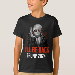 Camiseta Funny Trump 2024 45 47 Trumpinator Voltará