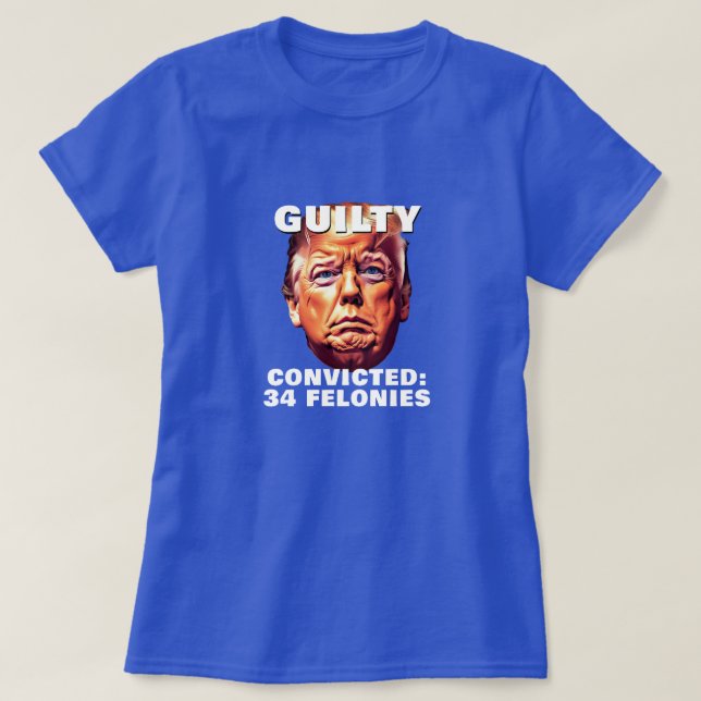 Camiseta Funny Trump Guilty (Frente do Design)