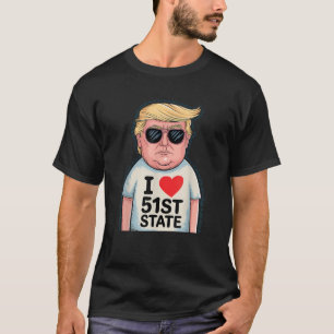 Camiseta Funny Trump I Love 51ruas Estados Unidos Canadá Ju
