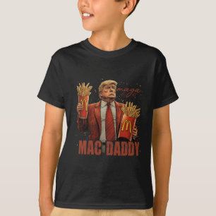 Camiseta Funny Trump Mcdon 2024 Fast Comida Mac Pai Hamburg