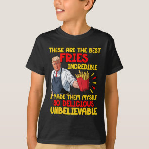 Camiseta Funny Trump Rápida Comida Humor Fries Eleição 2024