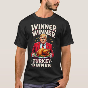 Camiseta Funny Trump Vencedor Vencedor Jantar de Peru Dia d