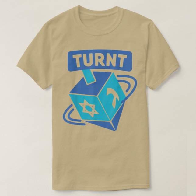 Camiseta Funny Turnt Judeu Dreidel Hanukkah Gift (Frente do Design)