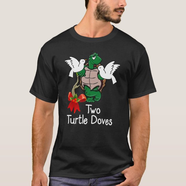 Camiseta Funny Two Turtle Doves Twelve Days of Christmas (Frente)