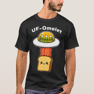 Camiseta Funny UFO Food Pun Kawaiioast UFOmelet Alien girl