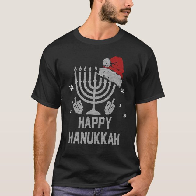 Camiseta Funny Ugly Hanukkah Sweater Happy Hanukkah 2022 Ch (Frente)