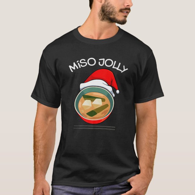 Camiseta Funny Ugly Xmas Christmas Foodie Miso Jolly Japane (Frente)