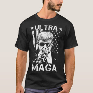 Camiseta Funny Ultra Maga Vintage American Flag Ultra Maga 