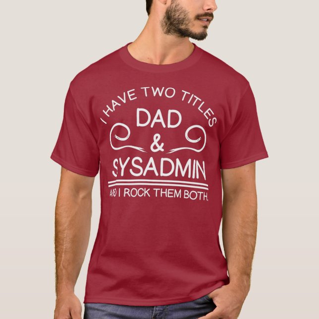 Camiseta Funny Uni Sysadmin Linu Shell Pai Premium (Frente)