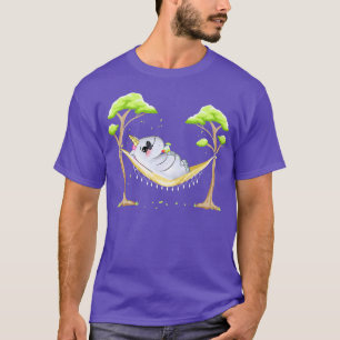 Camiseta Funny Unicorn em Hammock com óculos de sol que dão