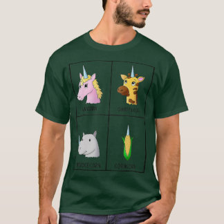 Camiseta Funny Unicorn Giraforn Rhinocecorn Corncorn