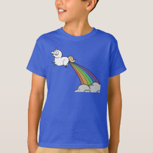 Camiseta Funny Unicorn Pooping Rainbows