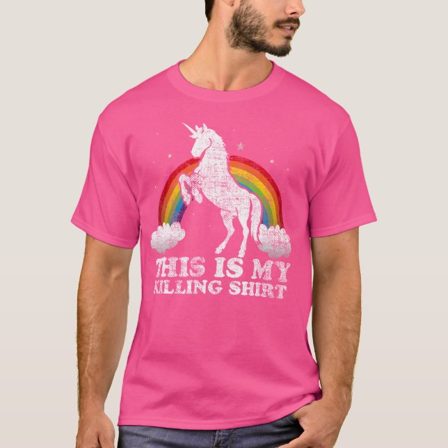 Camiseta Funny Unicorn This Is My Killing Distressed (Frente)