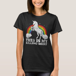 Camiseta Funny Unicorn This Is My Killing Distressed Vintag