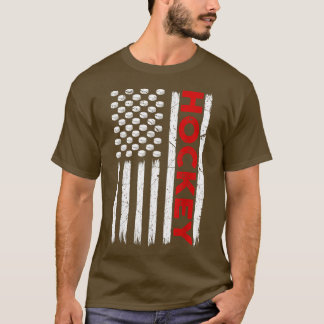 Camiseta Funny USA American Flag Hockey Patriótico 4º Dia D