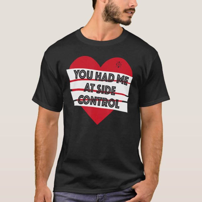 Camiseta Funny Valentine Jiu Jitsu You Had Me At Side Contr (Frente)