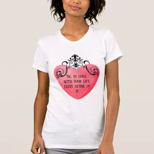 Camiseta Funny Valentine pink heart (Frente)