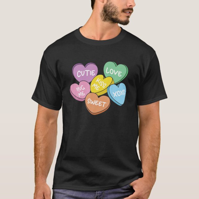 Camiseta Funny Valentines Day Candy Heart Mens Womens Valen (Frente)