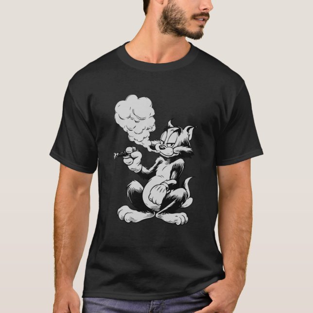 Camiseta Funny Vaping Cat, Vape Kitty Meme, Feline Vaper, C (Frente)
