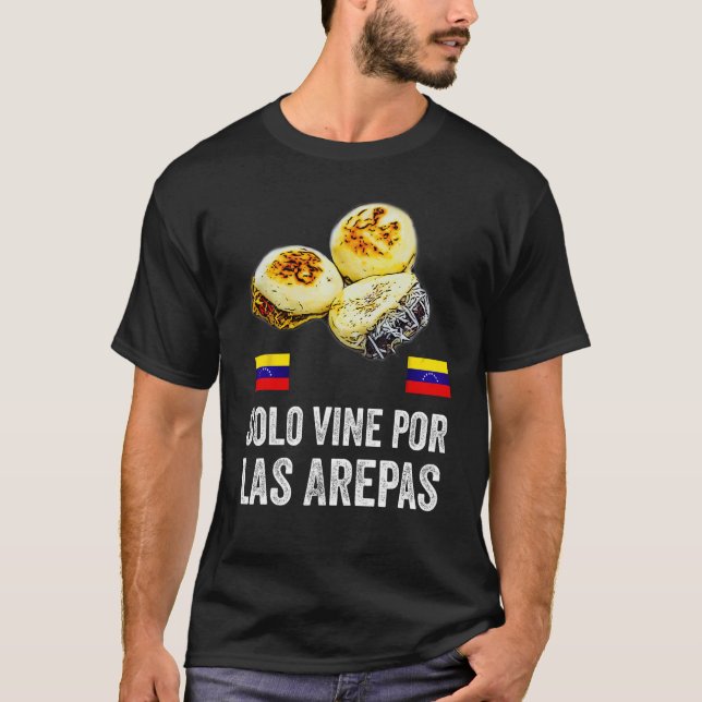 Camiseta Funny Venezuela Flag Comida Venezolana Arepas Band (Frente)