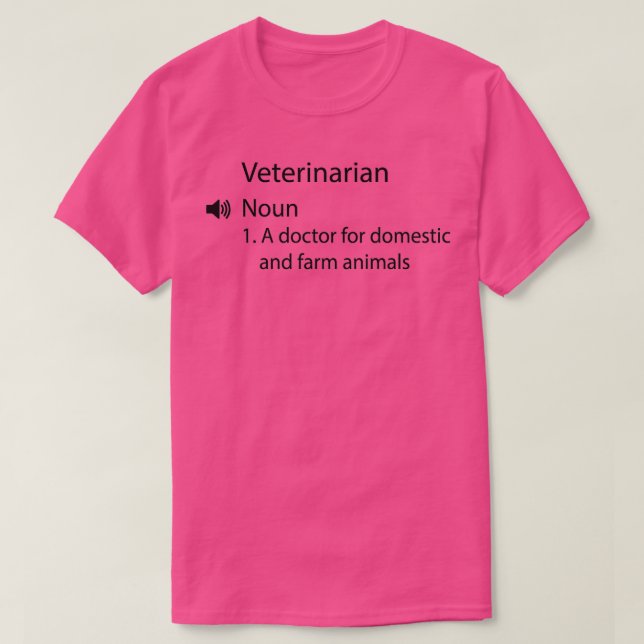 Camiseta Funny Veterinarian Definition 3 (Frente do Design)
