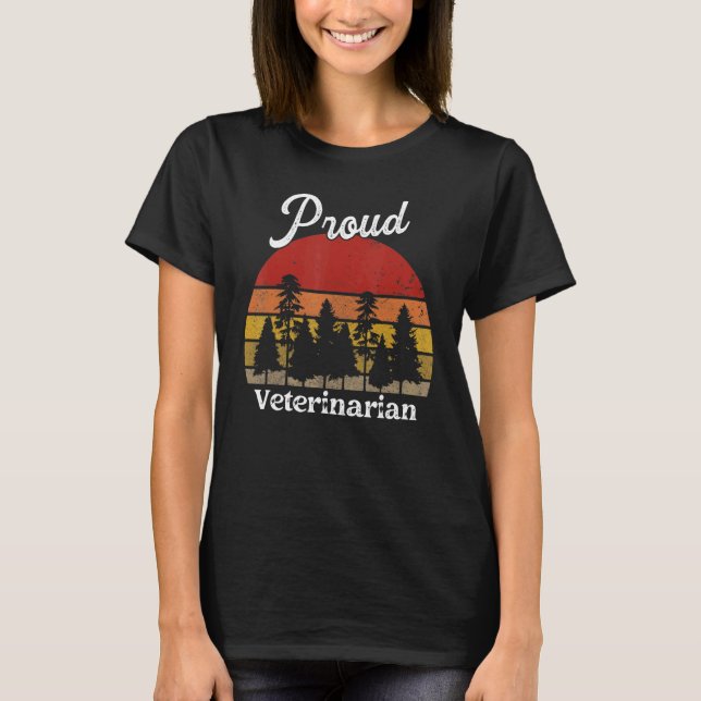 Camiseta Funny Veterinarian Shirts Job Title Professions (Frente)