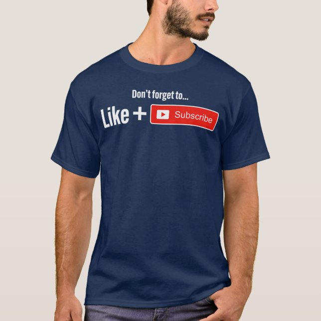 Camiseta Funny Video Blogger Vlogger Like Subscribe Podcast (Frente)