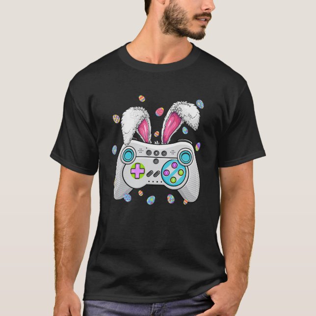 Camiseta Funny Video Game Bunny Gaming Controller Lover Eas (Frente)