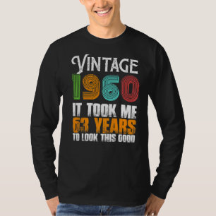 Camiseta Funny Vintage, 1960, 63 Anos De Idade, Aniversário