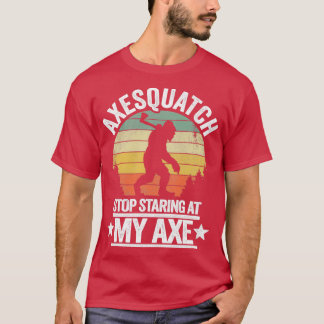 Camiseta Funny Vintage Bigfoot Ax Thoring Axesquatch Gift