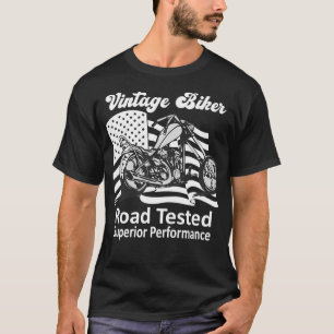 Camiseta Funny Vintage Biker Road Testou Desempenho Superio